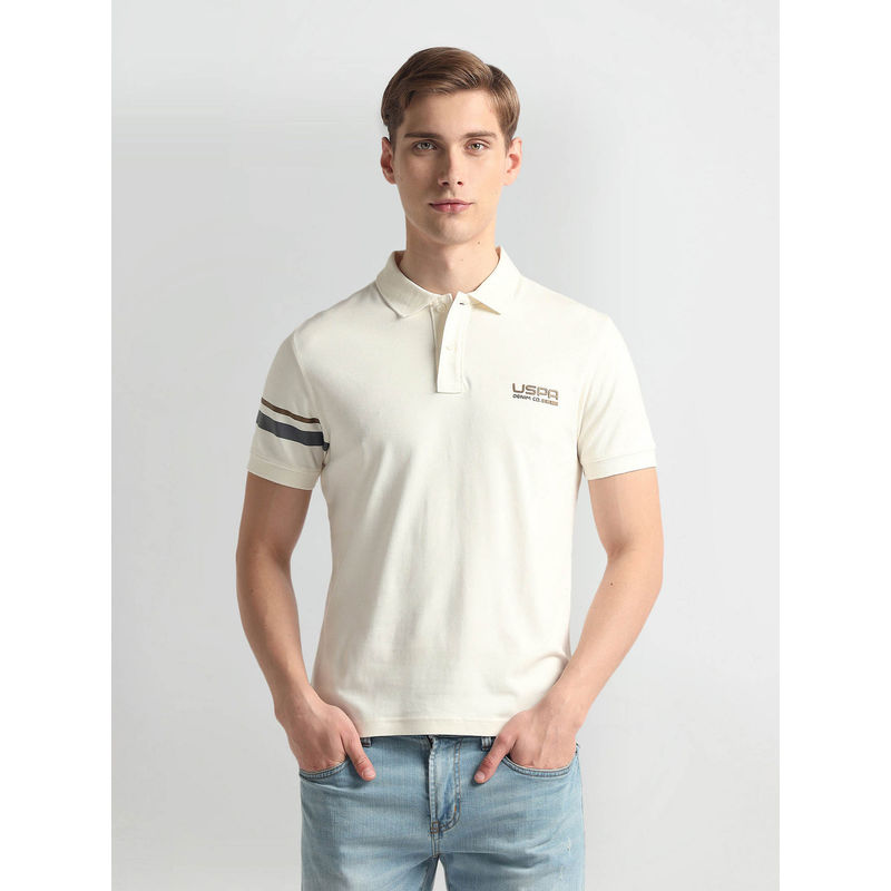 U.S. POLO ASSN. Ribbed Collar Solid Polo T-Shirt (3XL)