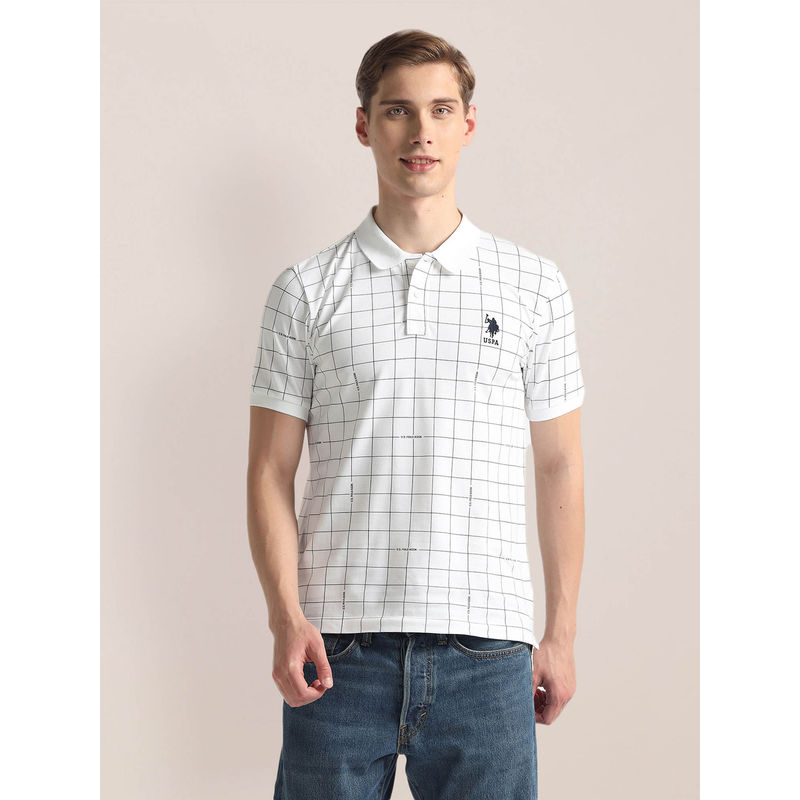 U.S. POLO ASSN. Graph Check Pique Polo T-Shirt (M)