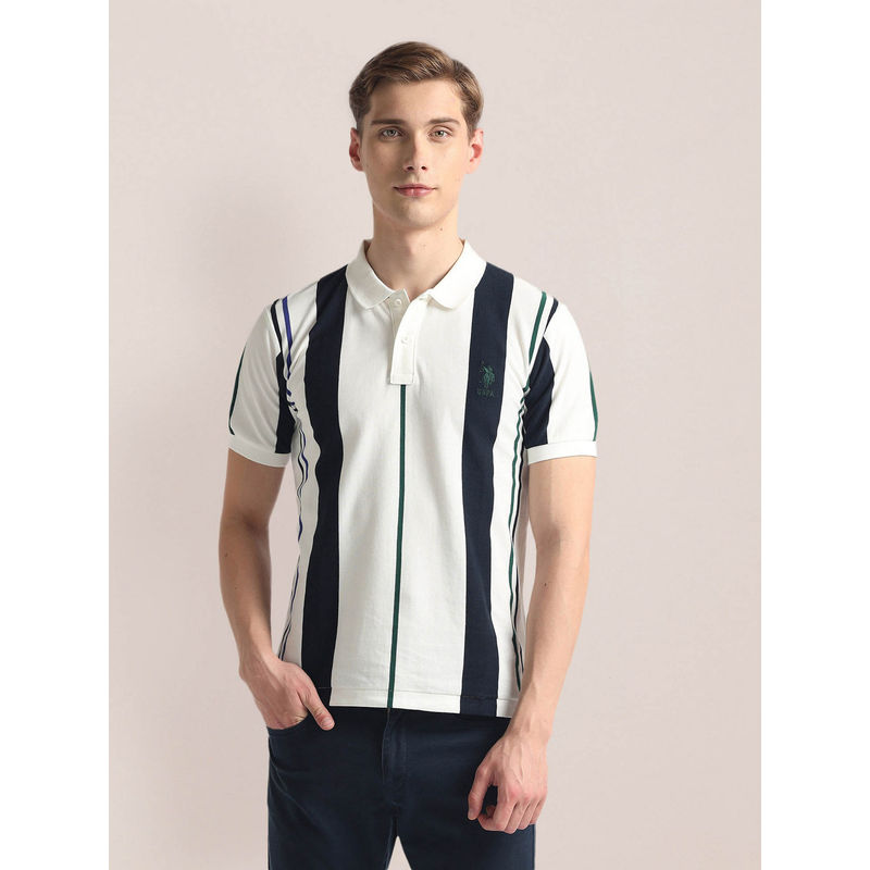 U.S. POLO ASSN. Vertical Stripe Slim Polo T-Shirt (3XL)