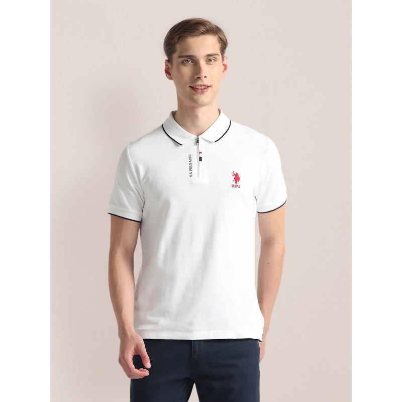 U.S. POLO ASSN. Logo Placket Zipper Polo T-Shirt (3XL)