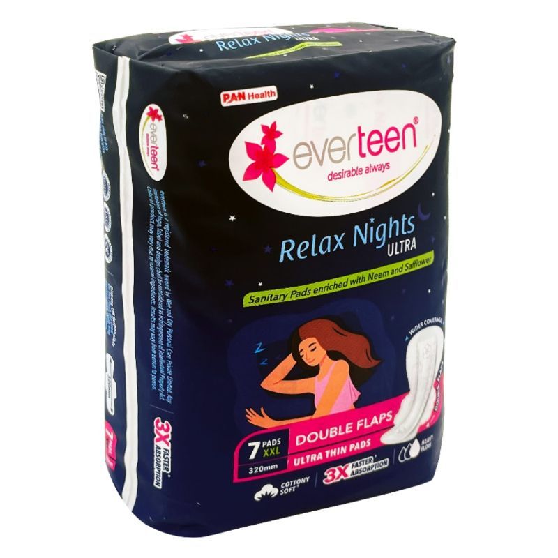 Everteen XXL Relax Nights Ultra Thin Sanitary Pads With Neem And