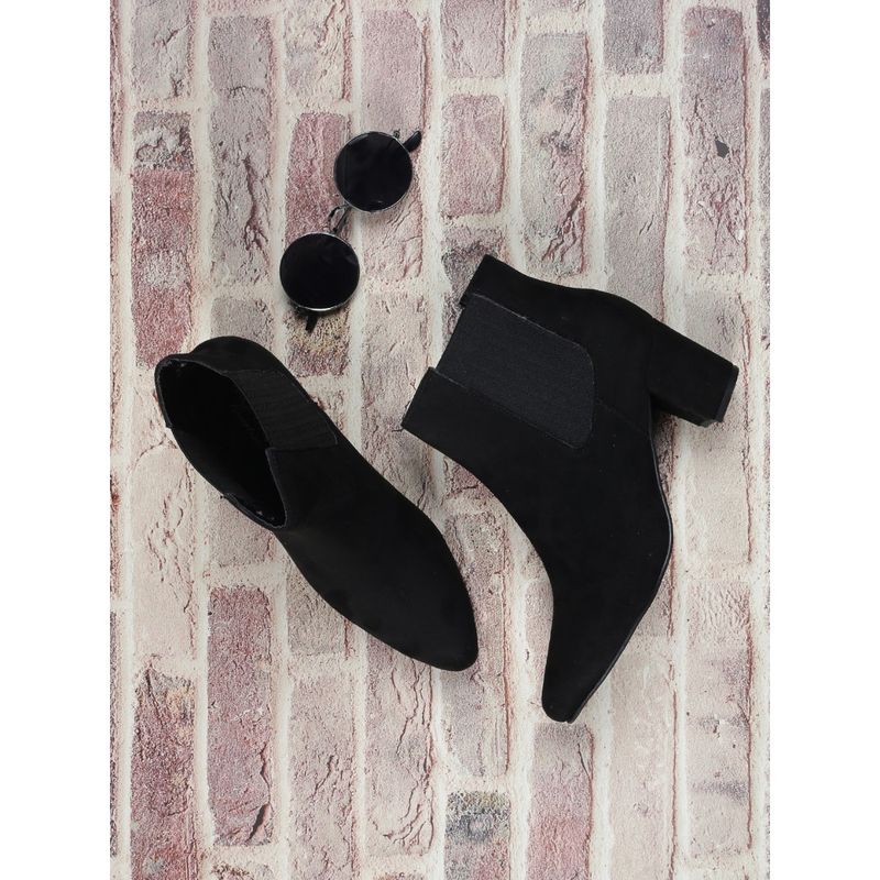 Monrow Solid Black Block Boots (EURO 36)