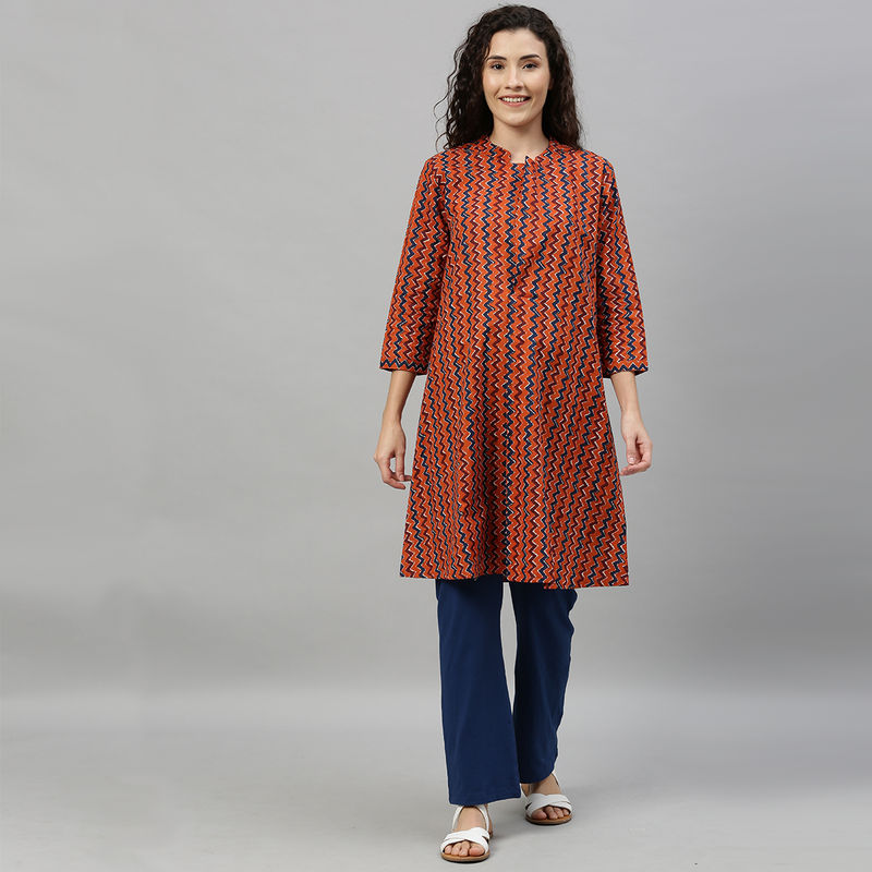 Nejo Maternity Kurta - Orange (M)
