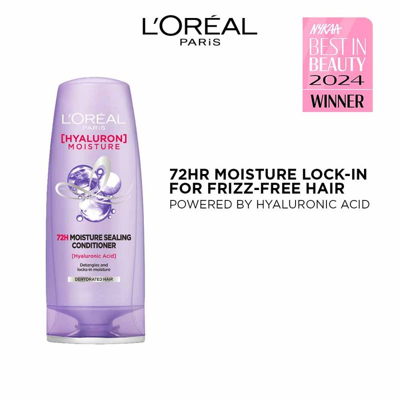L'Oreal Paris Hyaluron Moisture Anti-frizz Conditioner With Hyaluronic Acid for 72 HR Hydrated Hair