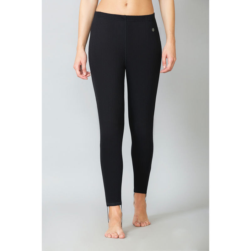 Van Heusen Women Superior Drape & Functional Pocket Thermal Leggings - Charcoal Melange (S)