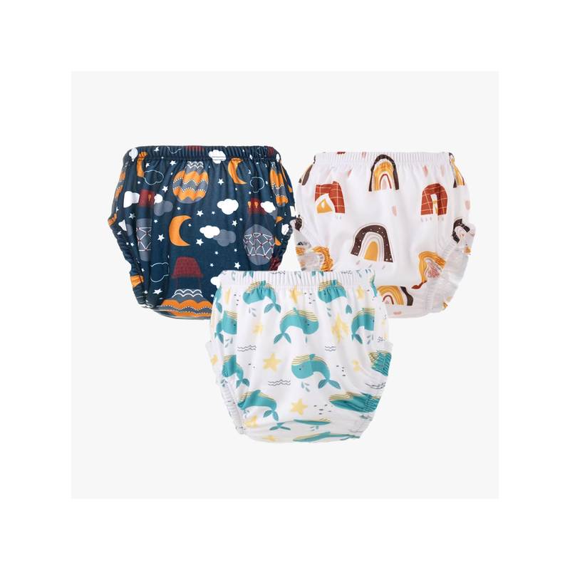 Chinmay Kids Npanty14 Baby Panty Boys and Girls Reusable Waterproof Printed Panty (Pack of 3) (XL)