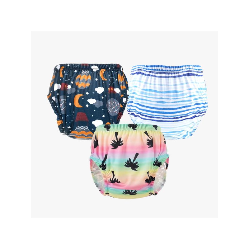 Chinmay Kids Npanty16 Baby Panty Boys and Girls Reusable Waterproof Printed Panty (Pack of 3) (L)