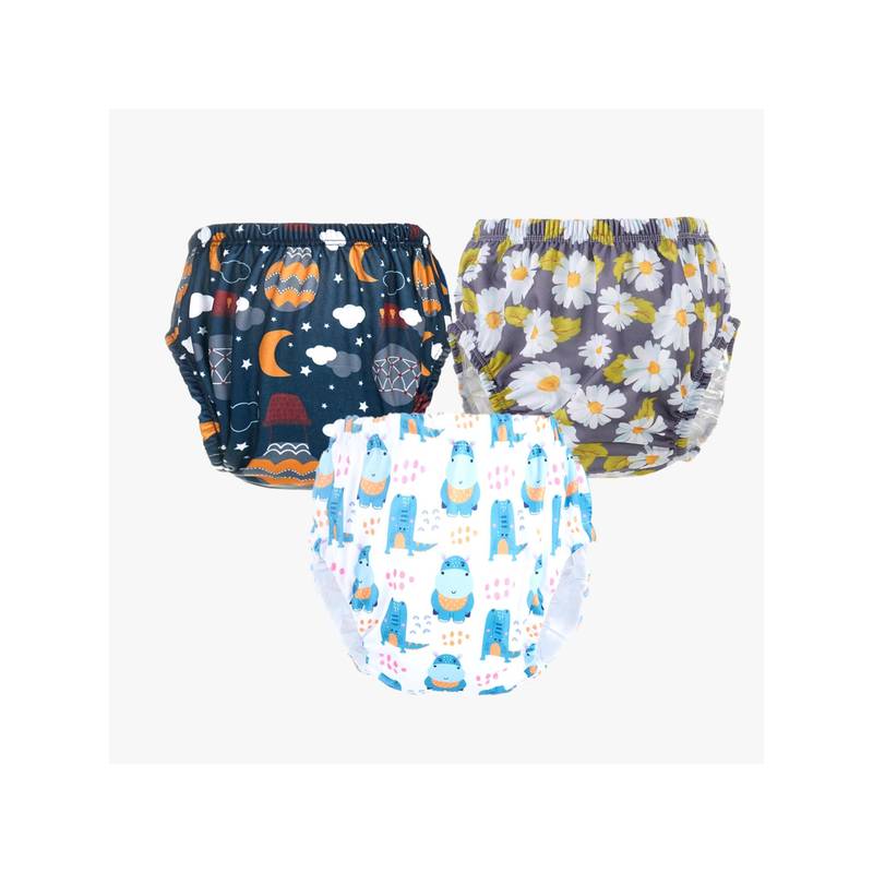 Chinmay Kids Npanty20 Baby Panty Boys and Girls Reusable Waterproof Printed Panty (Pack of 3) (XL)
