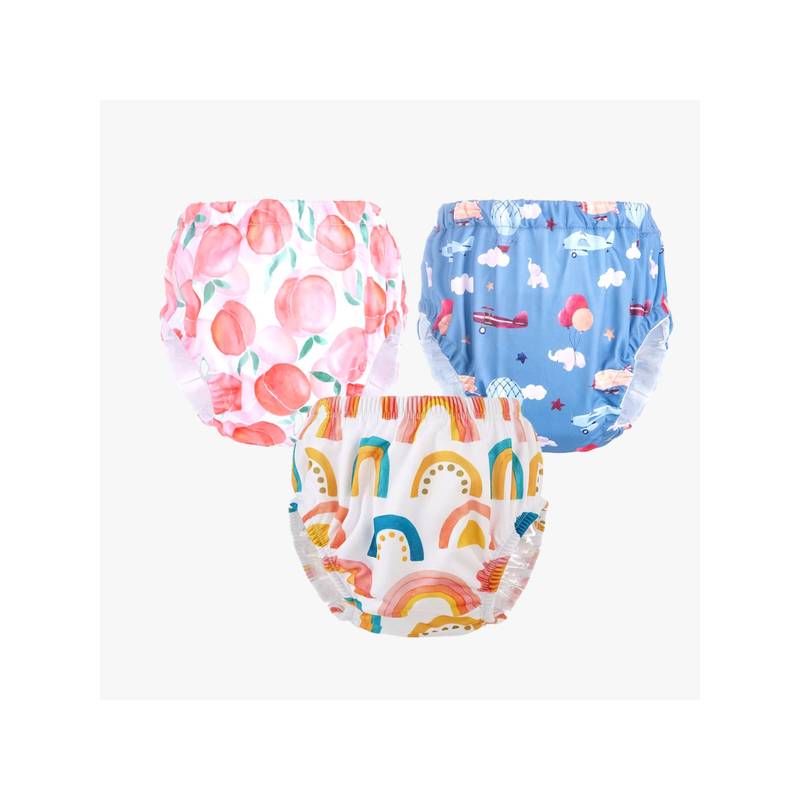 Chinmay Kids Npanty28 Baby Panty Boys and Girls Reusable Waterproof Printed Panty (Pack of 3) (L)