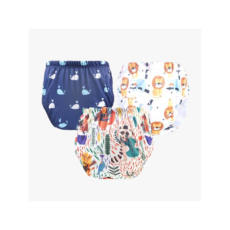 Chinmay Kids Npanty40 Baby Panty Boys and Girls Reusable Waterproof Printed Panty (Pack of 3) (L)