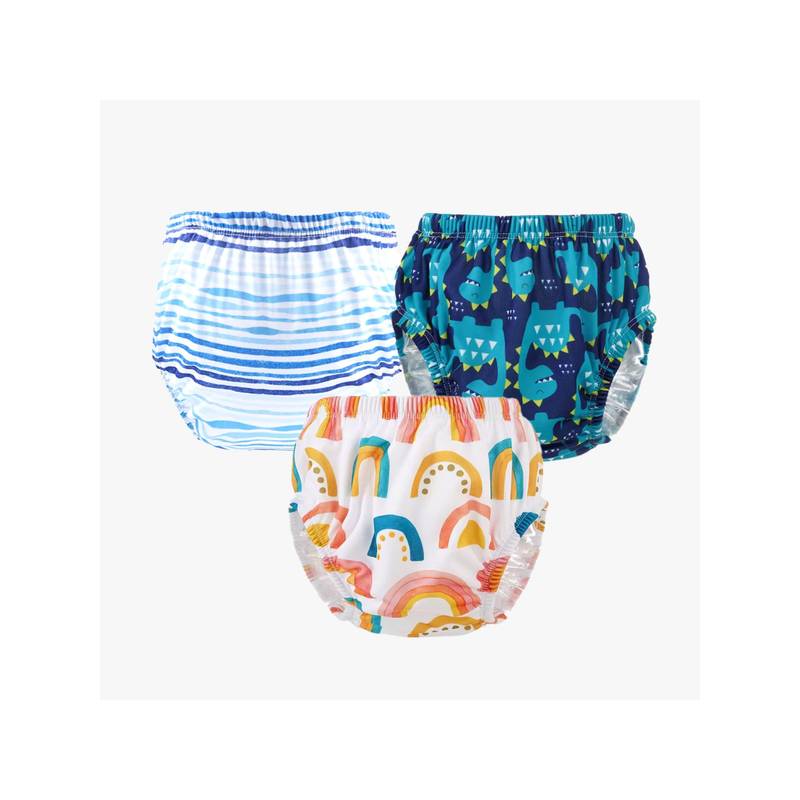 Chinmay Kids Npanty62 Baby Panty Boys and Girls Reusable Waterproof Printed Panty (Pack of 3) (L)