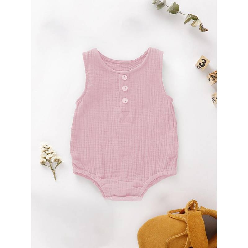 Moms Home Organic Cotton Baby Onesie Pink (0-3 Months) (0-3 Months)
