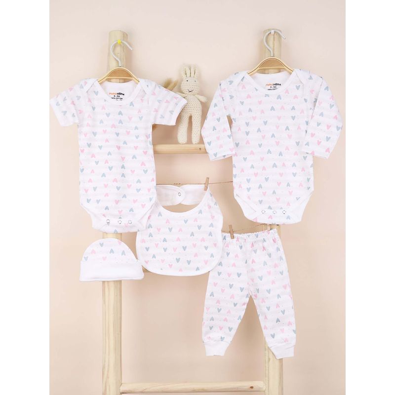 Moms Home Baby Essential Little Hearts Gift (Set of 5) (0-3 Months) (Set of 5) (0-3 Months)