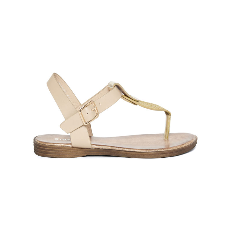 Giordano Flat Beige Sandals: Buy Giordano Flat Beige Sandals Online at ...