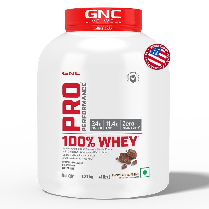 GNC Pro Performance 100% Whey Protein Powder - Chocolate Supreme (4 lbs)