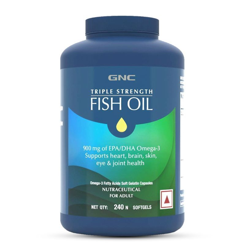 GNC Triple Strength Fish Oil Omega 3 Softgels Capsules for Men & Women