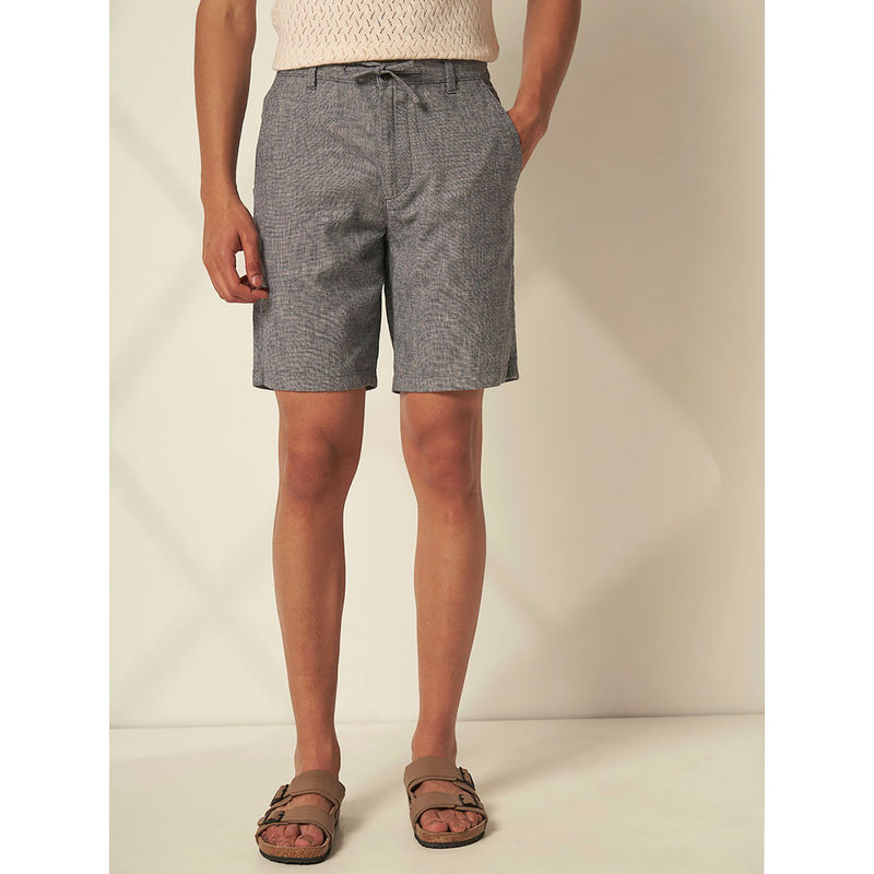 Selected Blue Organic Cotton Drawstring Shorts (S)