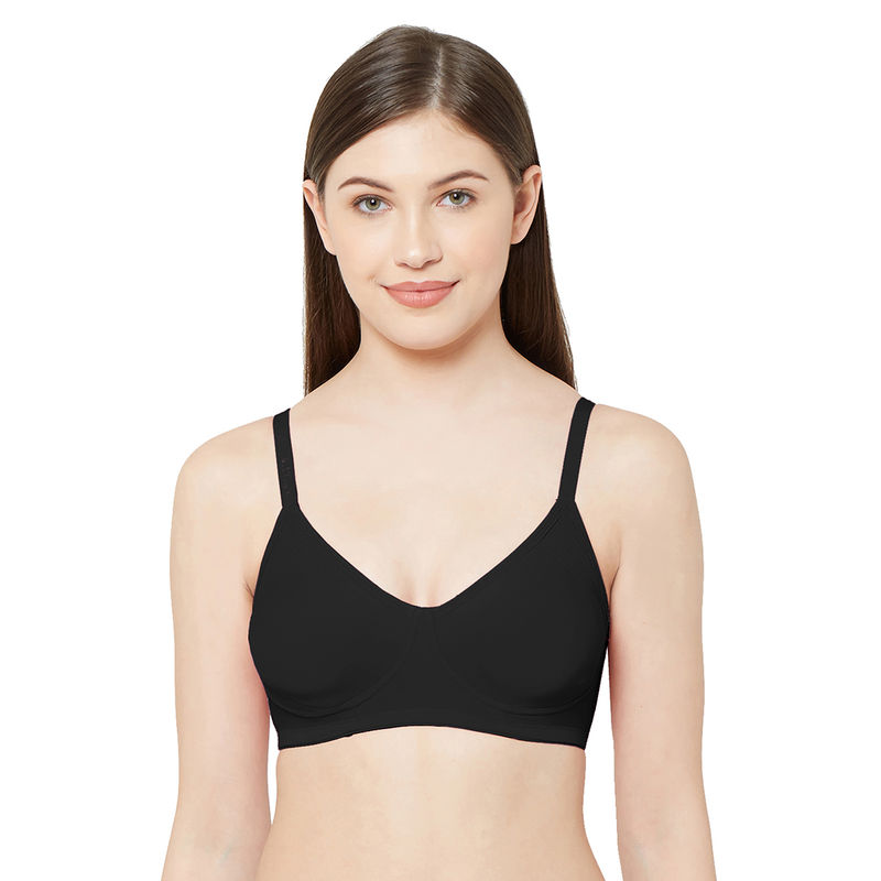 Juliet Women's Non padded Non Wired Side Support bra -SAKHI - Black (36C)