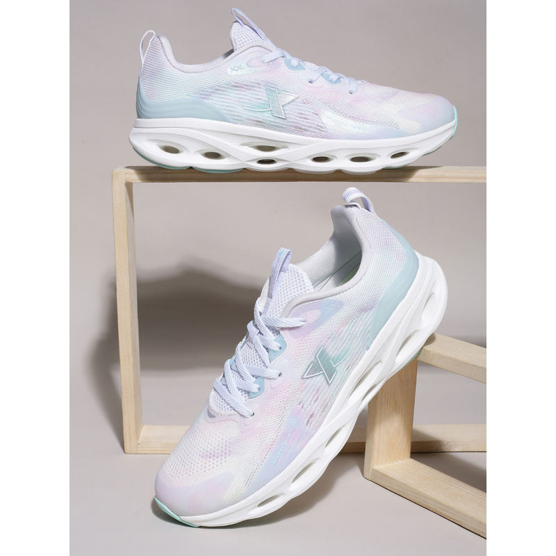 Xtep Women Cushioning Psi Textile Marking Running Shoes Blue & White (UK 5.5)