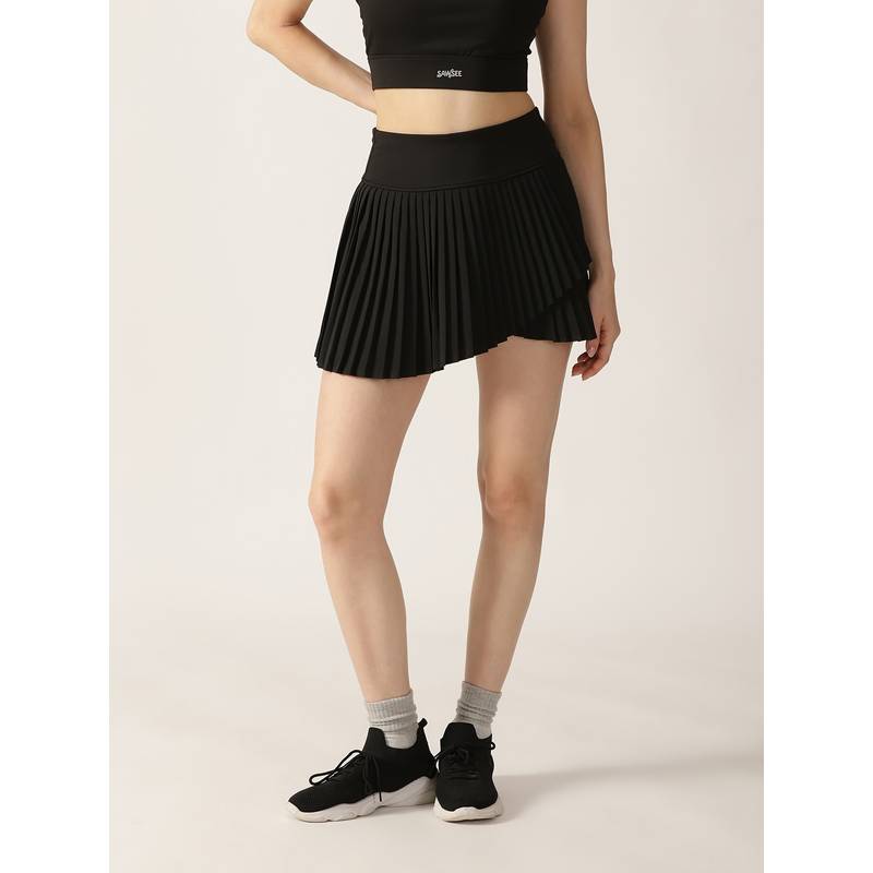 Sawsee Women Black Playdate Pleated Skorts (S)