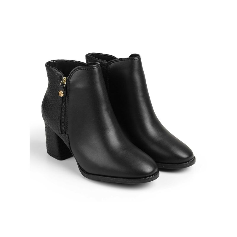 MODARE Women Black Round Toe Chelsea Boots (EURO 36)