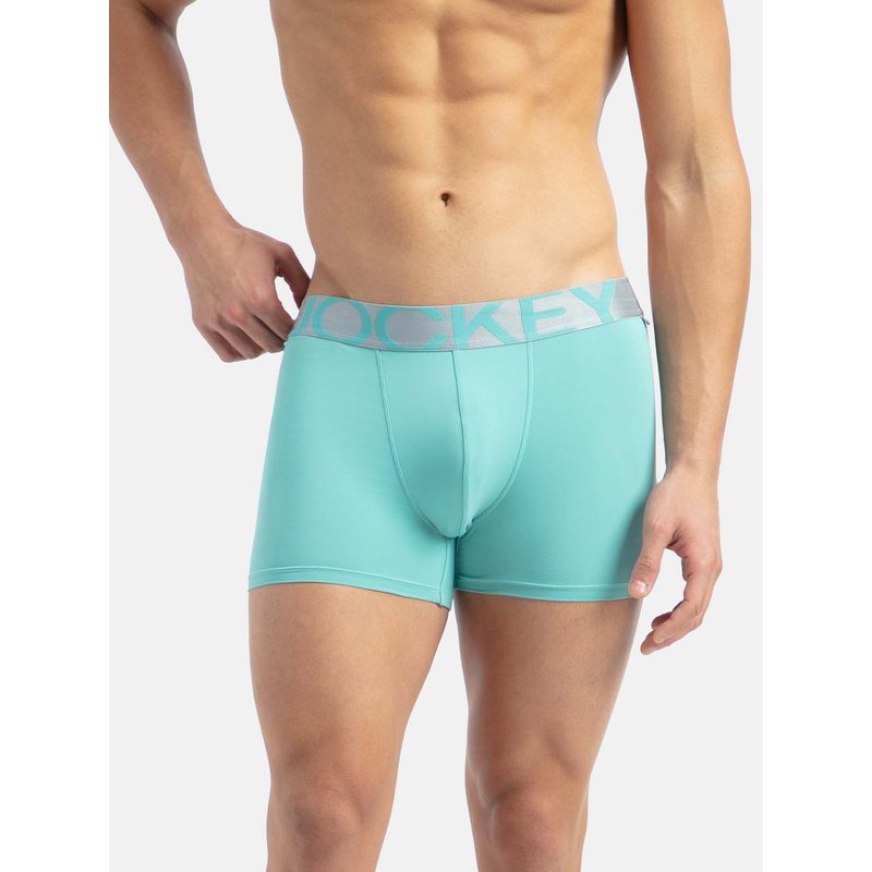 Jockey IC28 Men Tactel Microfiber Elastane Stretch Solid Trunk - Meadow Brook (M)