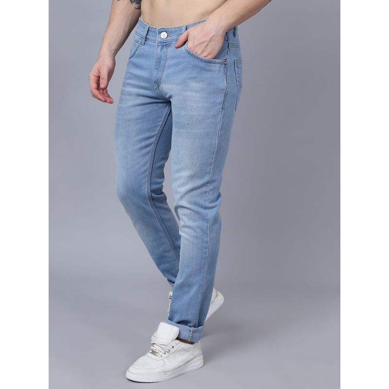 Cantabil Men Light Carbon Blue Jeans (40)