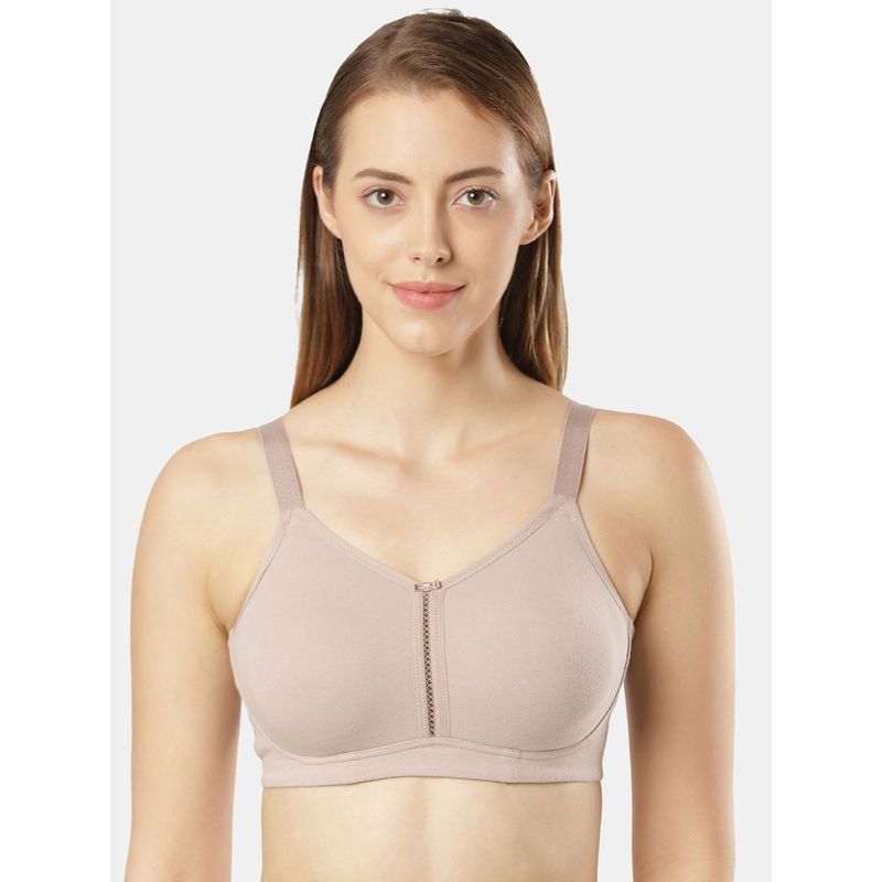Jockey Es27 Women Cotton Witefree Non Padded Full Coverage Bra With Adjustable Straps Beige (38C)