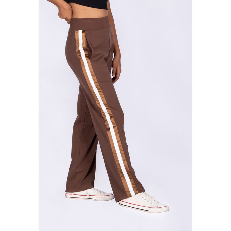 Muvazo Women Chestnut Brew In Fur Track Pant (2XL)