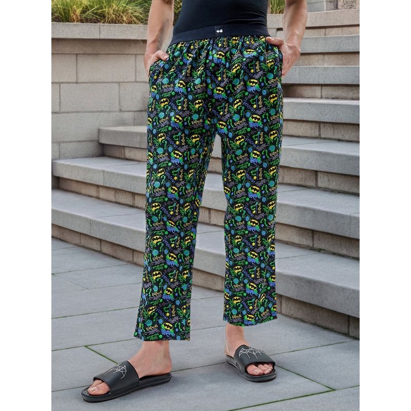 Bewakoof Official DC Men's Multicolor All Over Printed Pyjamas (S)