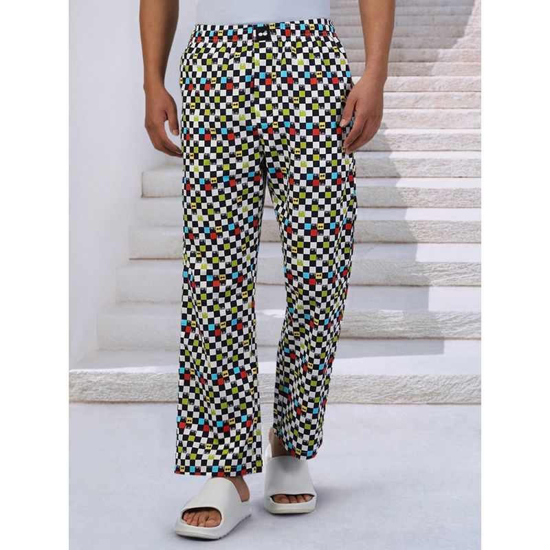 Bewakoof Men's Multicolor All Over Printed Pyjamas (M)