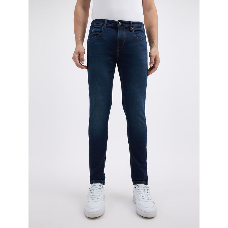 Pepe Jeans Men Blue Mid Rise Tapered Gymindigo Jogger Like Jeans (30)