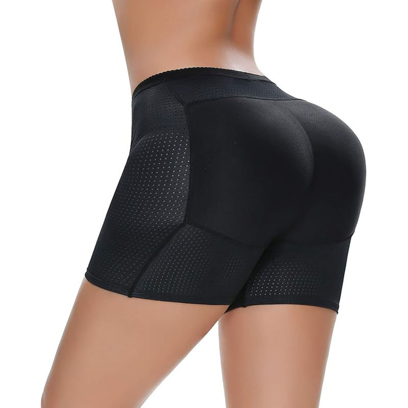 BRACHY Butt Lifter Padded Shapewear Shorts ,Butt Hip Enhancer Inbuilt Sponge Pads (L)