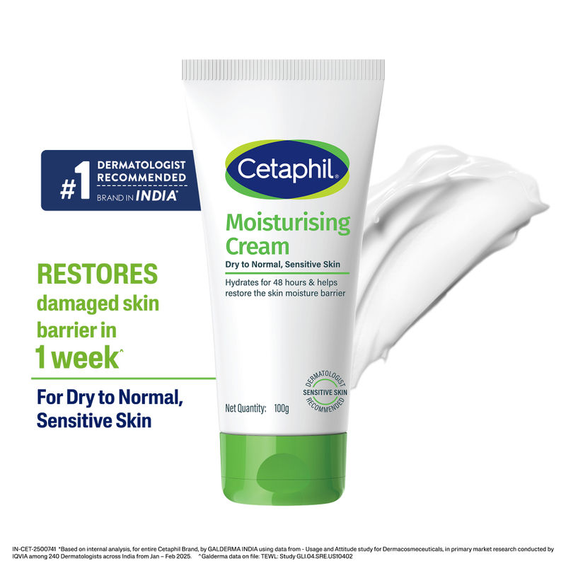 Cetaphil Moisturising Cream for dry to very dry Sensitive skin, Dermatologist Recommended