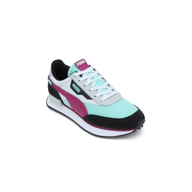 Puma FUTURE RIDER PLAY ON Unisex Turquoise Sneakers (UK 4)