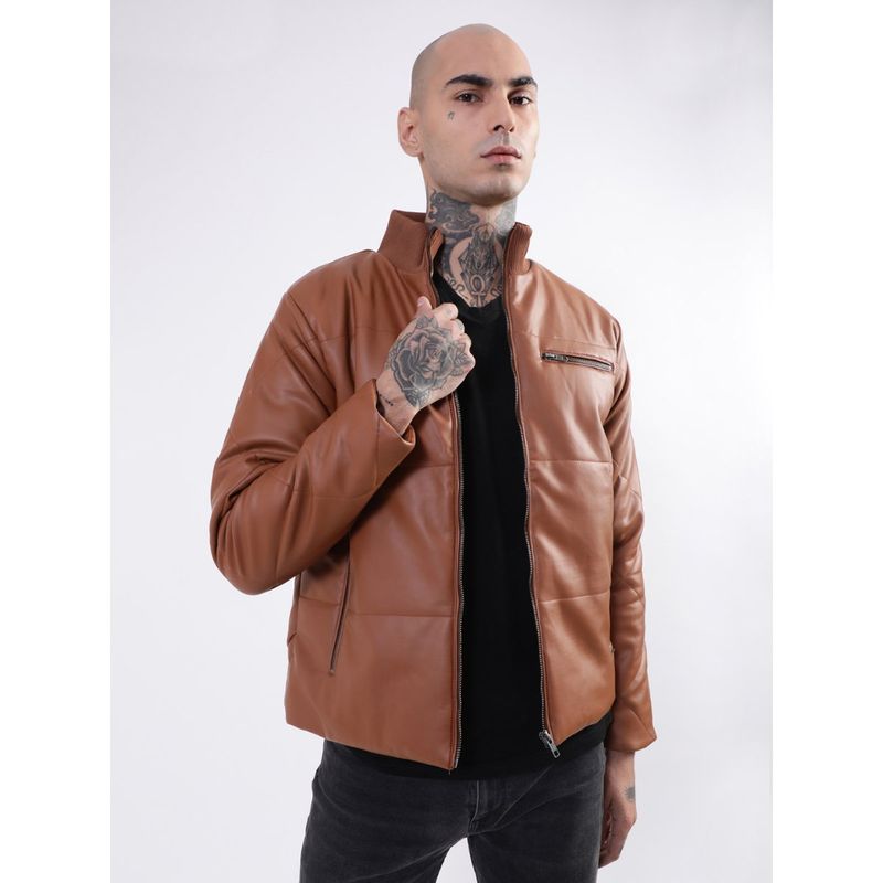HARSAM Men Brown Solid Jacket (M)