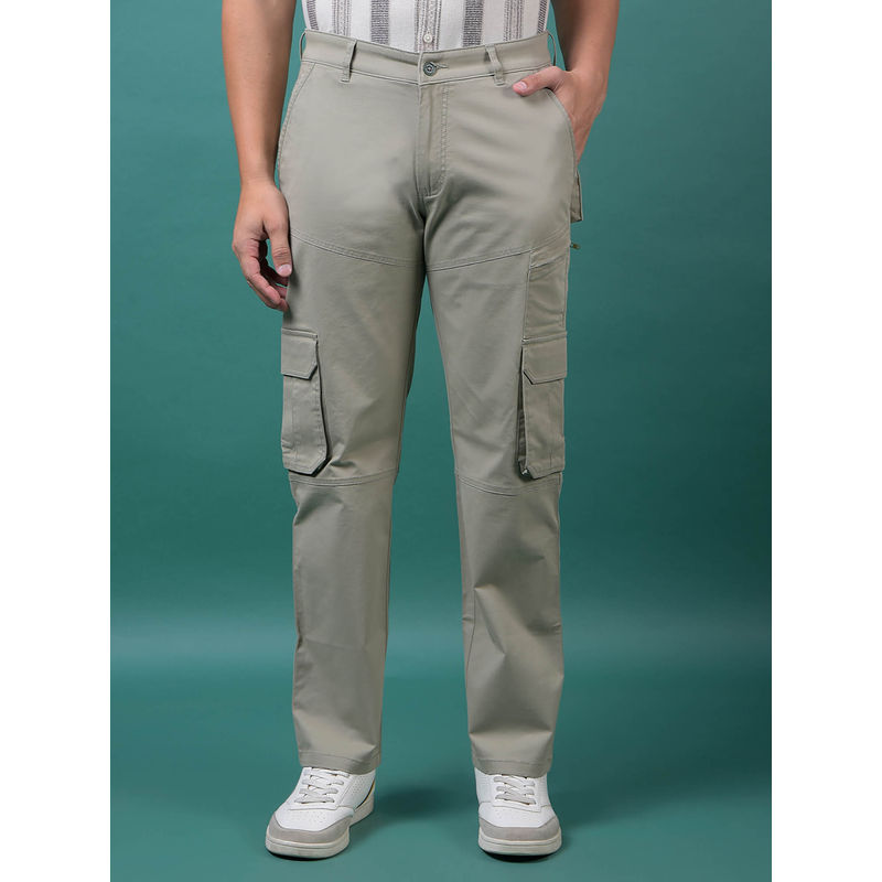 CRIMSOUNE CLUB Men Green Cargo Pant (30)