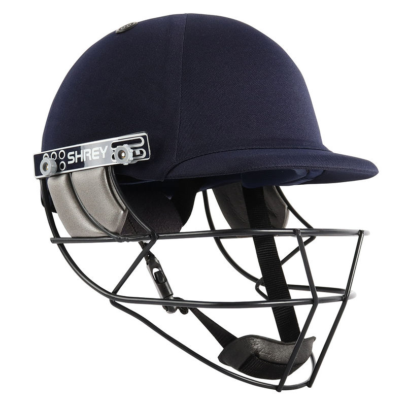 Shrey Premium 2.0 Steel-Navy Cricket Helmet (L)