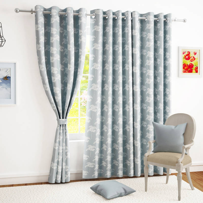 Buy Story@Home Grey Floral Jacquard Window Curtain (5 Feet) Online