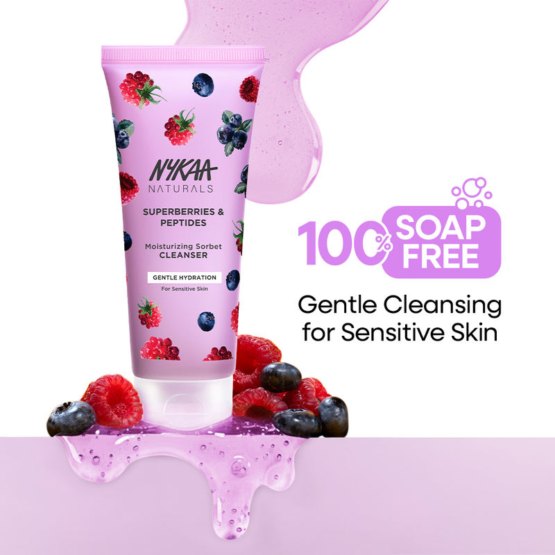 Nykaa Barrier Repair Gentle Sorbet Face Wash With Peptides & Superberries - For Sensitive Skin