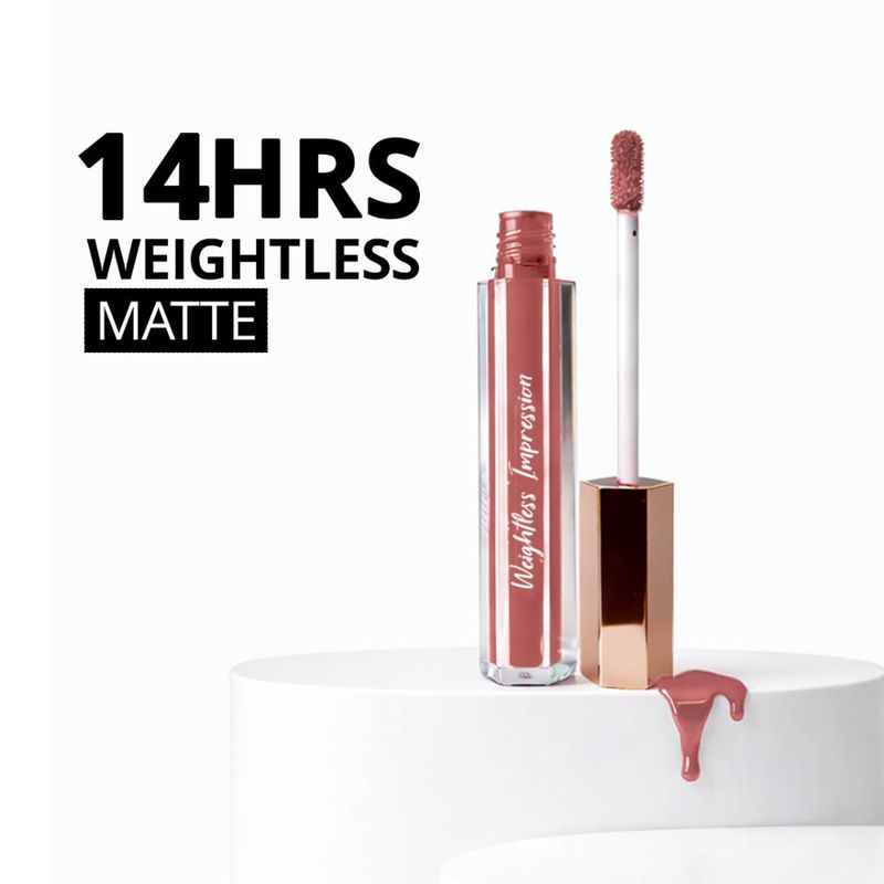 FLiCKA Weightless Impressions Liquid Lipstick Lightweight Long Lasting Smudgeproof - 15 Wednesday