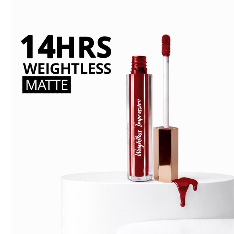 FLiCKA Weightless Impressions Liquid Lipstick Lightweight Long Lasting Smudgeproof - 04 April