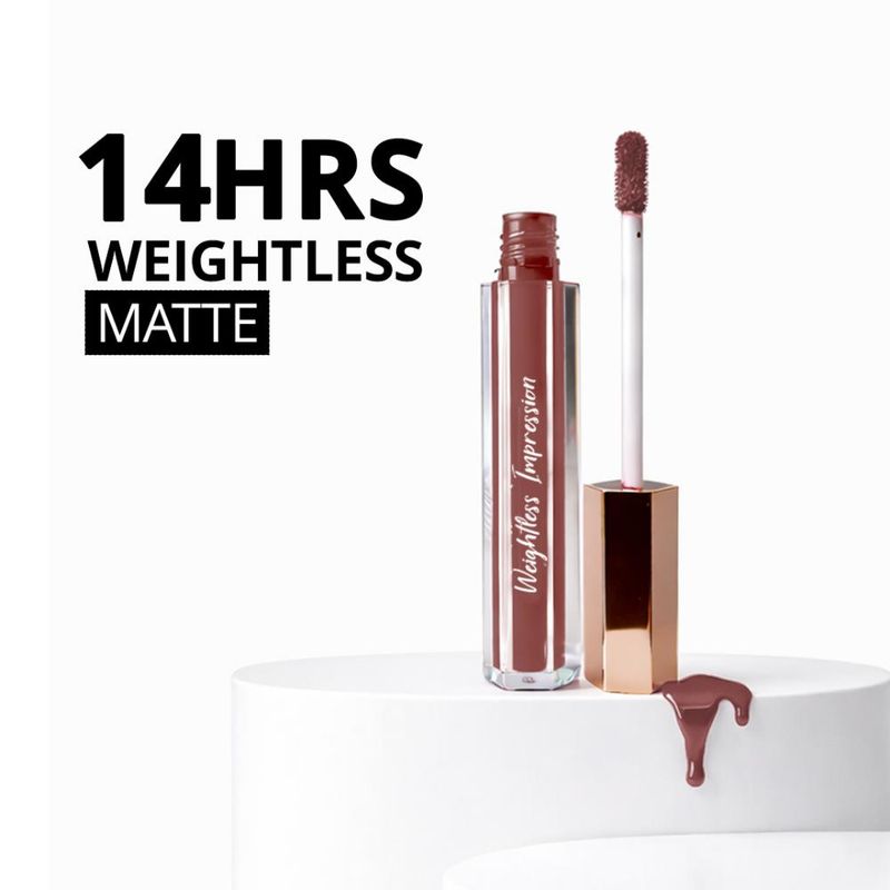 FLiCKA Weightless Impressions Liquid Lipstick Lightweight Long Lasting Smudgeproof - 07 July