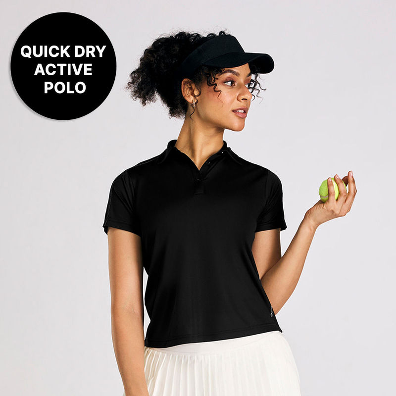 Kica Quick-Dry Polo Top for Women In Comfort Fit (M)