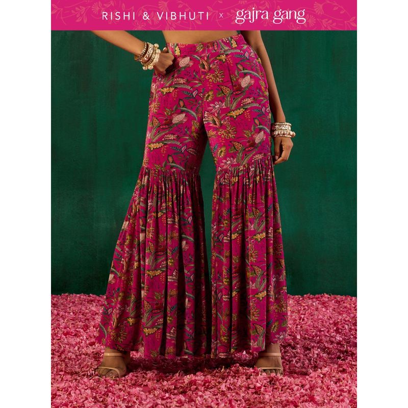 Gajra Gang Rishi Vibhuti Pink Printed Sharara GGRVBTM01 (S)