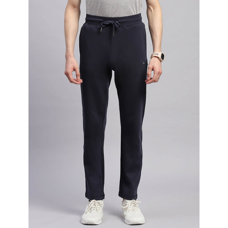 Monte Carlo Mens Solid Navy Blue Regular Fit Track Pant (2XL)
