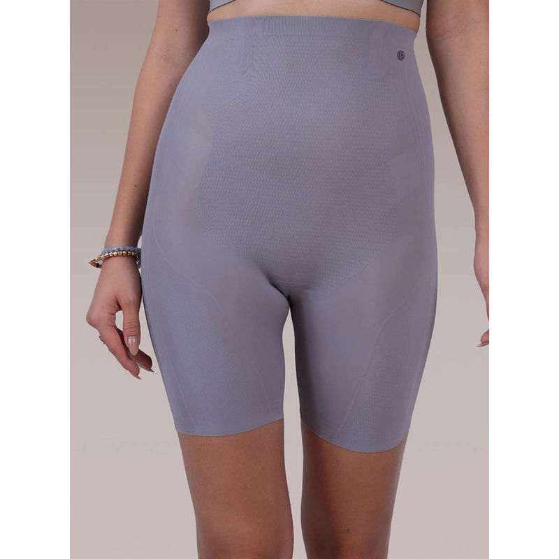 SOIE Women Seamless High Waist Compression Shaper Shorts with Tummy, Hip & Thigh Control (S)