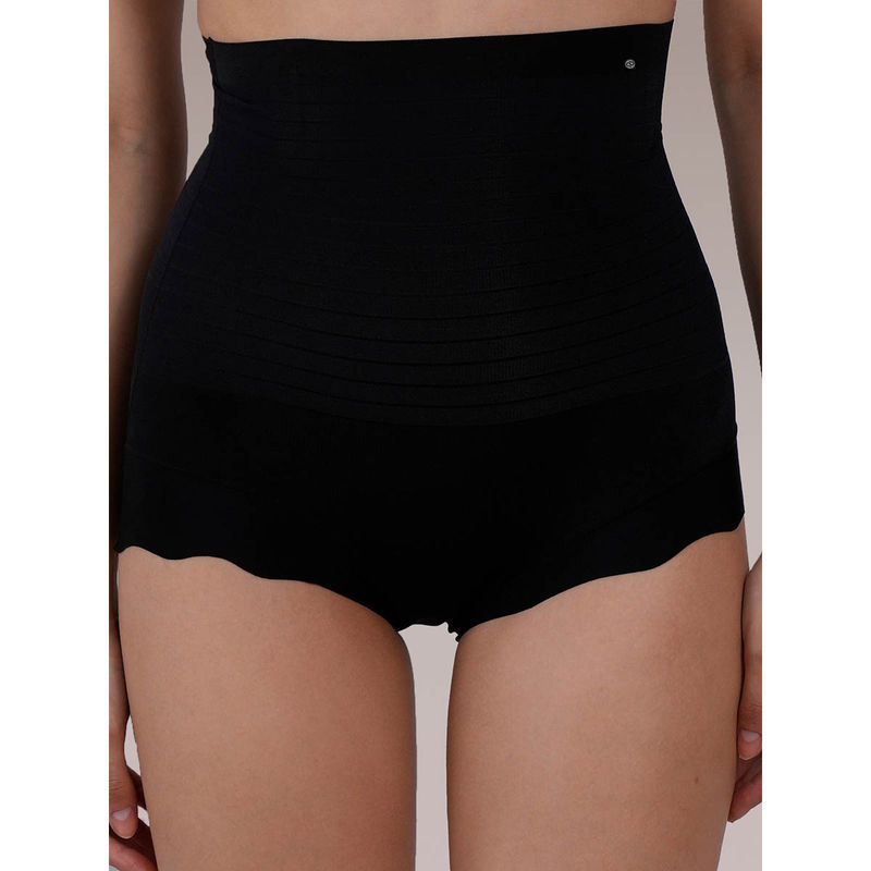 SOIE Women Seamless High Waist Ultra Thin Compression Shaper Brief with Tummy Control & No VPL (XL)