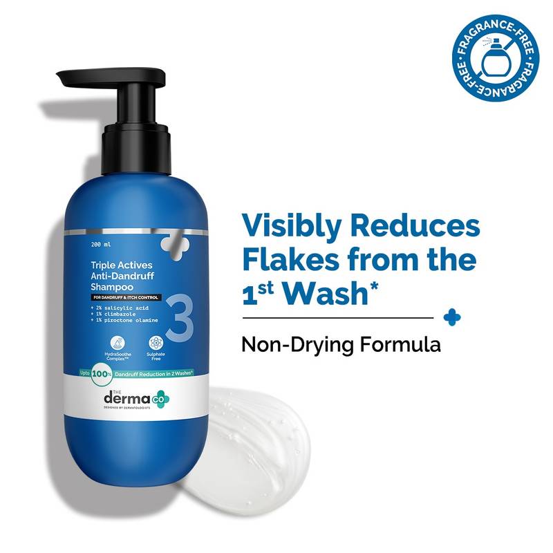 The Derma Co Triple Actives Anti-Dandruff Shampoo