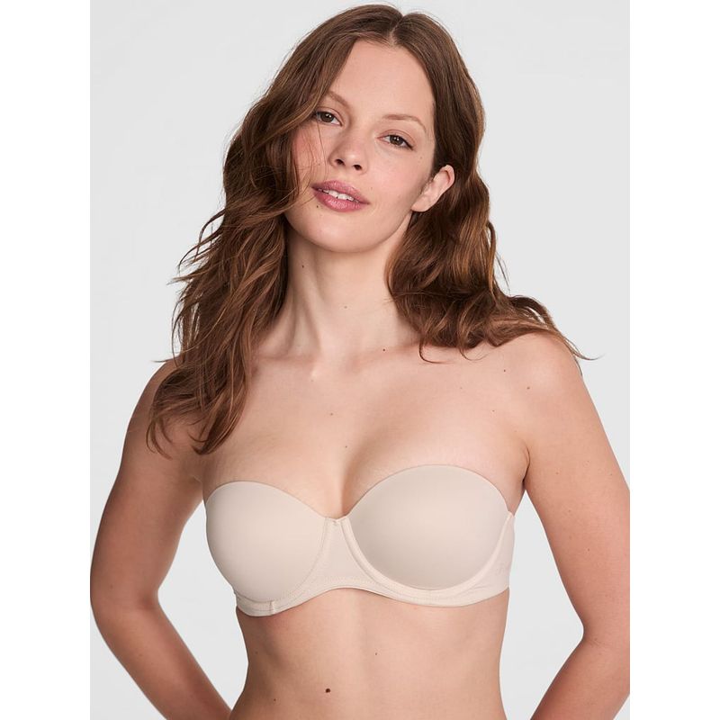 Victoria's Secret Beige Wear Everywhere Push-Up Strapless Bra (32DD)